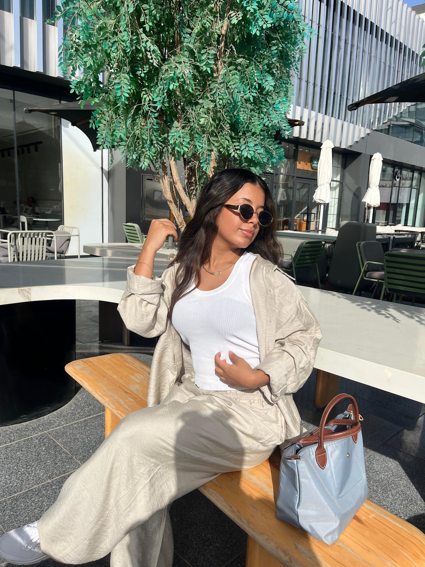 Beige Linen Set