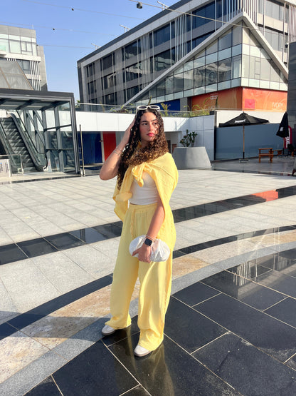 Yellow-Butter Linen Set