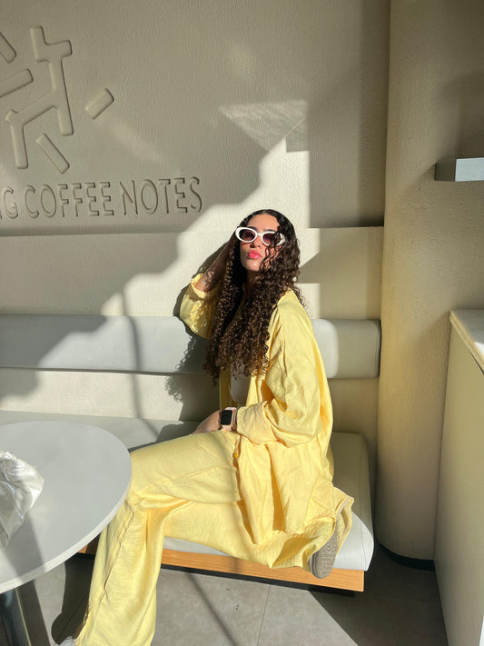 Yellow-Butter Linen Set