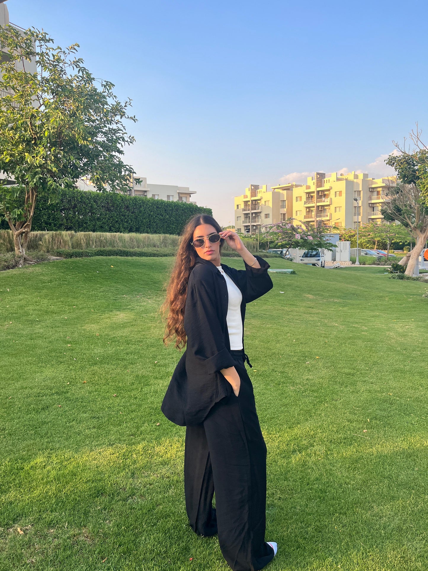 Black Linen Set