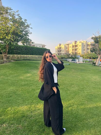 Black Linen Set