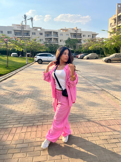 Pink Linen Set