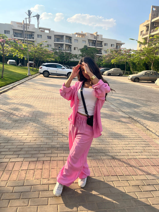 Pink Linen Set