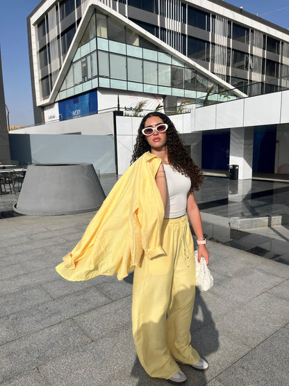 Yellow-Butter Linen Set