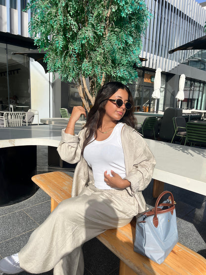 Beige Linen Set